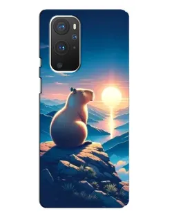 Чохол для OnePlus 9 Pro з картинкою «Захід сонця з капібарою»