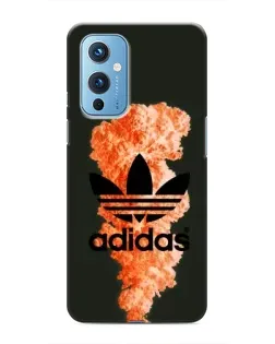Чехол для OnePlus 9 с картинкой «Оранжевый дым Adidas»