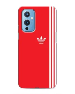 Чехол для OnePlus 9 с картинкой «Красный минимализм Adidas»