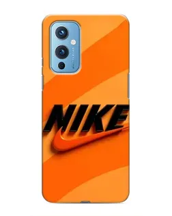 Чехол для OnePlus 9 с картинкой «Оранжевый драйв Nike»
