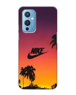 Чехол для OnePlus 9 с картинкой «Nike на закате солнца»