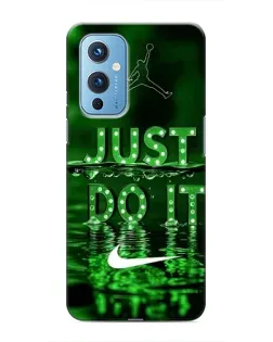 Чехол для OnePlus 9 с картинкой «Зеленый неоновый Nike»