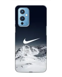 Чехол для OnePlus 9 с картинкой «Nike — зимние горы»