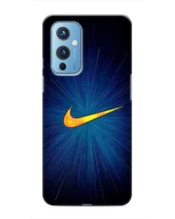 Чехол для OnePlus 9 с картинкой «Синий пульс Nike»