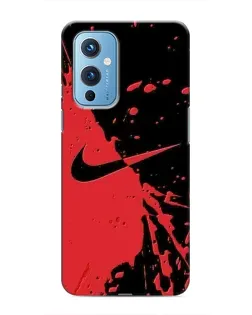 Чехол для OnePlus 9 с картинкой «Красные брызги Nike»