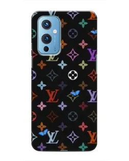 Чехол для OnePlus 9 с картинкой «Цветная монограмма LV»