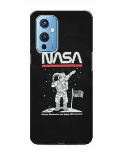 Чехол для OnePlus 9 с картинкой «NASA — шагаем по Луне»