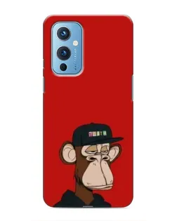 Чехол для OnePlus 9 с картинкой «Bored Ape — красный фон»