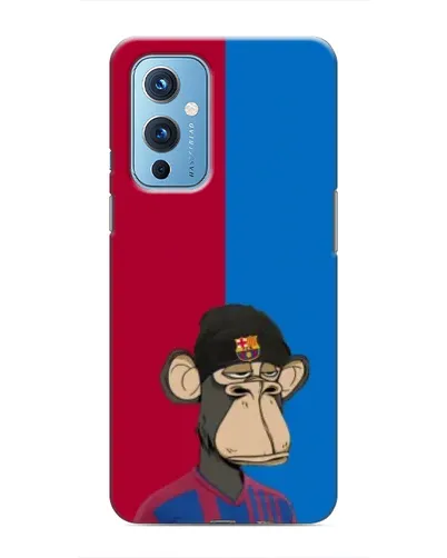 Чехол для OnePlus 9 с картинкой «Bored Ape — фанат Барсы» Чехол для OnePlus 9 с картинкой «Bored Ape — фанат Барсы»