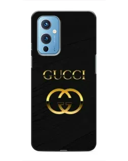 Чохол для OnePlus 9 з картинкою «Золотий логотип Gucci»