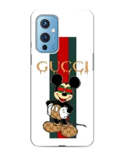 Чохол для OnePlus 9 з картинкою «Міккі Маус Gucci — смуги»