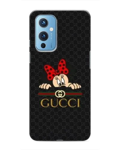 Чохол для OnePlus 9 з картинкою «Мінні Маус Gucci — чорний»
