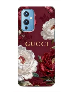 Чохол для OnePlus 9 з картинкою «Gucci — бордові троянди»