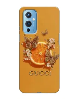 Чохол для OnePlus 9 з картинкою «Gucci — золоті метелики»