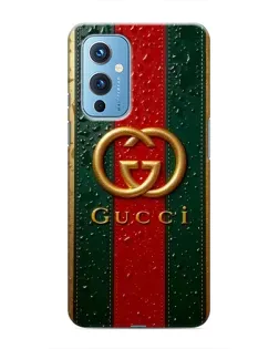 Чохол для OnePlus 9 з картинкою «Gucci — фірмова смуга та золото»