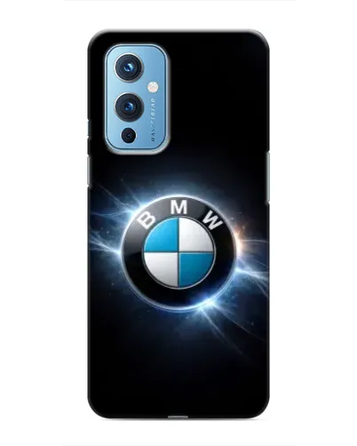 Чехол для OnePlus 9 с картинкой «BMW — неоновое сияние»