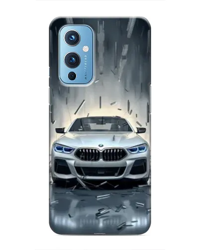 Чехол для OnePlus 9 с картинкой «BMW в свете фар»