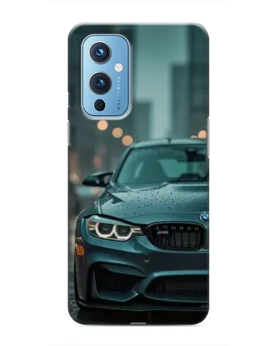 Чехол для OnePlus 9 с картинкой «BMW в огнях города»
