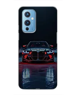 Чехол для OnePlus 9 с картинкой «BMW на мокрой дороге»