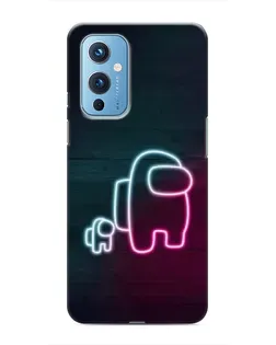 Чехол для OnePlus 9 с картинкой «Among Us неон-арт»