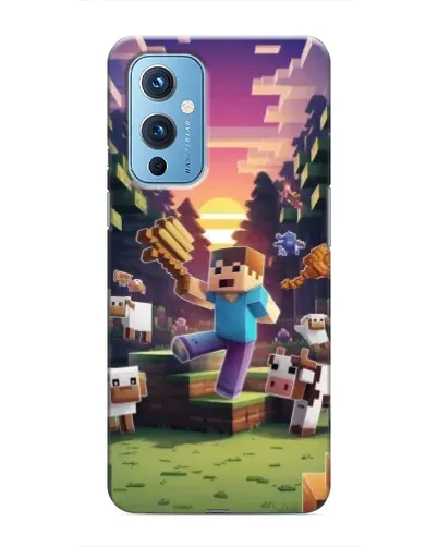 Чехол для OnePlus 9 с картинкой «Стив на ферме»