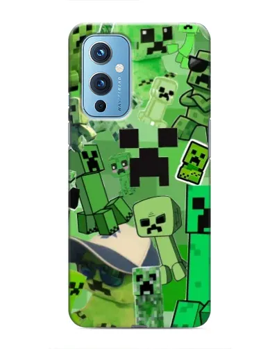 Чехол для OnePlus 9 с картинкой «Криперы Minecraft»