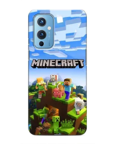 Чехол для OnePlus 9 с картинкой «Minecraft классический мир»