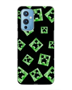 Чехол для OnePlus 9 с картинкой «Паттерн с криперами»