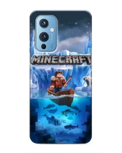 Чехол для OnePlus 9 с картинкой «Minecraft ледяной мир»