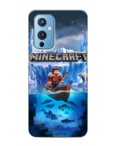 Чехол для OnePlus 9 с картинкой «Minecraft ледяной мир»