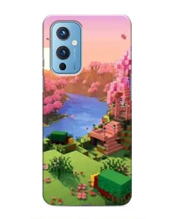 Чехол для OnePlus 9 с картинкой «Розовое дерево Minecraft»