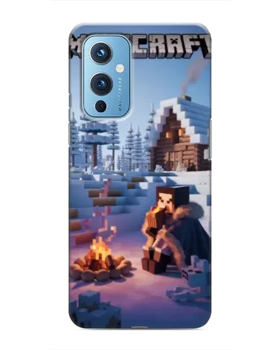 Чехол для OnePlus 9 с картинкой «Зимний Minecraft»