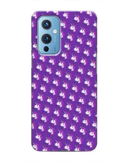 Чехол для OnePlus 9 с картинкой «Единороги на фиолетовом»
