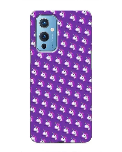 Чехол для OnePlus 9 с картинкой «Единороги на фиолетовом» Чехол для OnePlus 9 с картинкой «Единороги на фиолетовом»
