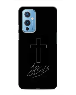 Чехол для OnePlus 9 с картинкой «Графический крест Jesus»