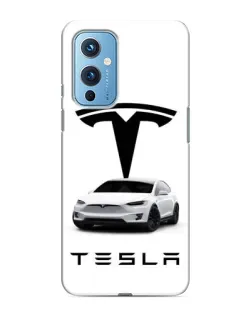 Чехол для OnePlus 9 с картинкой «Tesla White Style»