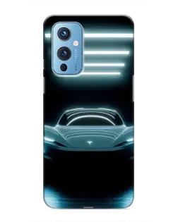 Чехол для OnePlus 9 с картинкой «Tesla в неоне»