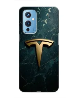 Чехол для OnePlus 9 с картинкой «Мраморная Tesla Gold»