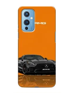 Чехол для OnePlus 9 с картинкой «Оранжевый Mercedes AMG»