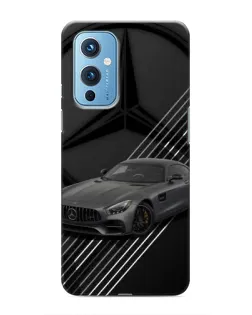 Чехол для OnePlus 9 с картинкой «Mercedes AMG — графика»