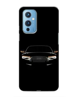 Чехол для OnePlus 9 с картинкой «Audi — ночной контур»