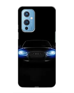 Чехол для OnePlus 9 с картинкой «Audi в неоне»