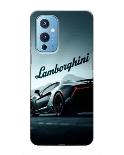 Чехол для OnePlus 9 с картинкой «Классическая надпись Lamborghini»