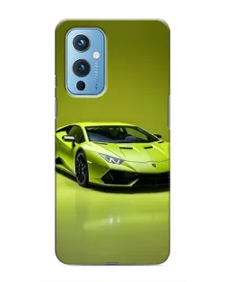 Чехол для OnePlus 9 с картинкой «Салатовый Lamborghini Huracan»