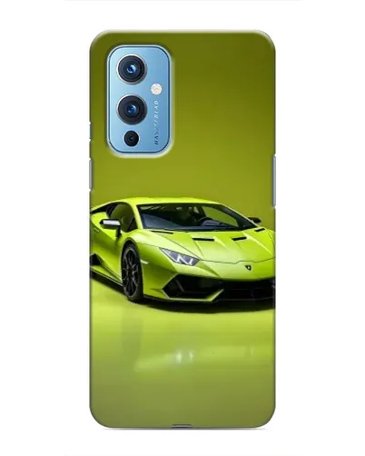 Чехол для OnePlus 9 с картинкой «Салатовый Lamborghini Huracan»