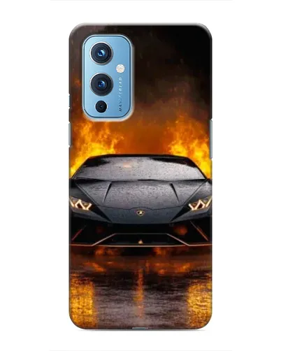 Чехол для OnePlus 9 с картинкой «Lamborghini в огне»