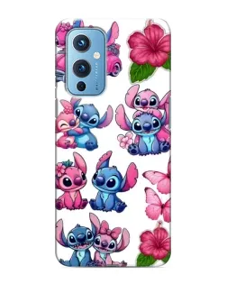Чехол для OnePlus 9 с картинкой «Стикеры Stitch и Angel»