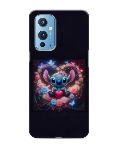 Чехол для OnePlus 9 с картинкой «Stitch в цветах»