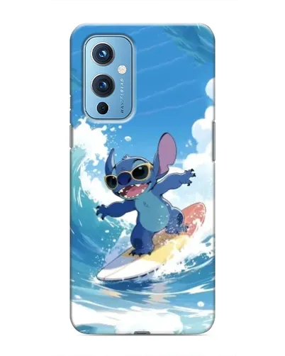 Чехол для OnePlus 9 с картинкой «Стич на волне»
