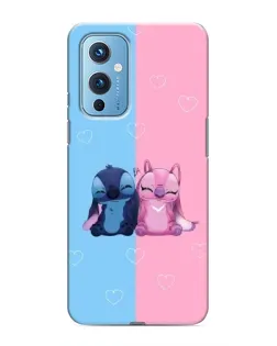 Чехол для OnePlus 9 с картинкой «Stitch и Angel Love»